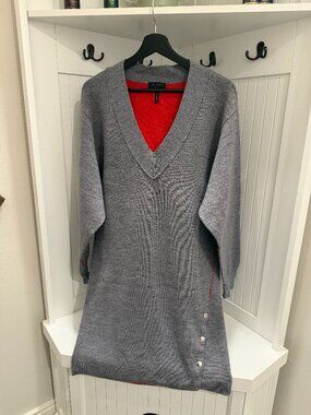 rag & bone Knit V- Neck Sweater Dress - Small